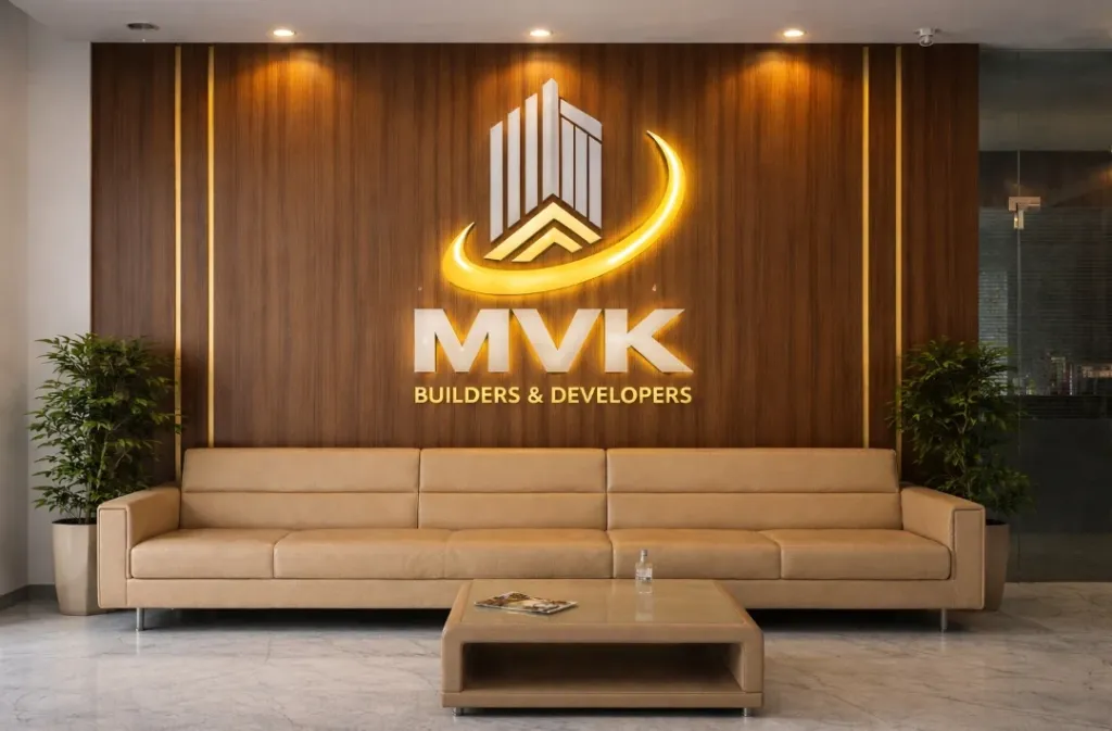 3D titanium gold finish letters signboard for corporate reception wall