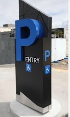 Parking Entry Monolith Pylon